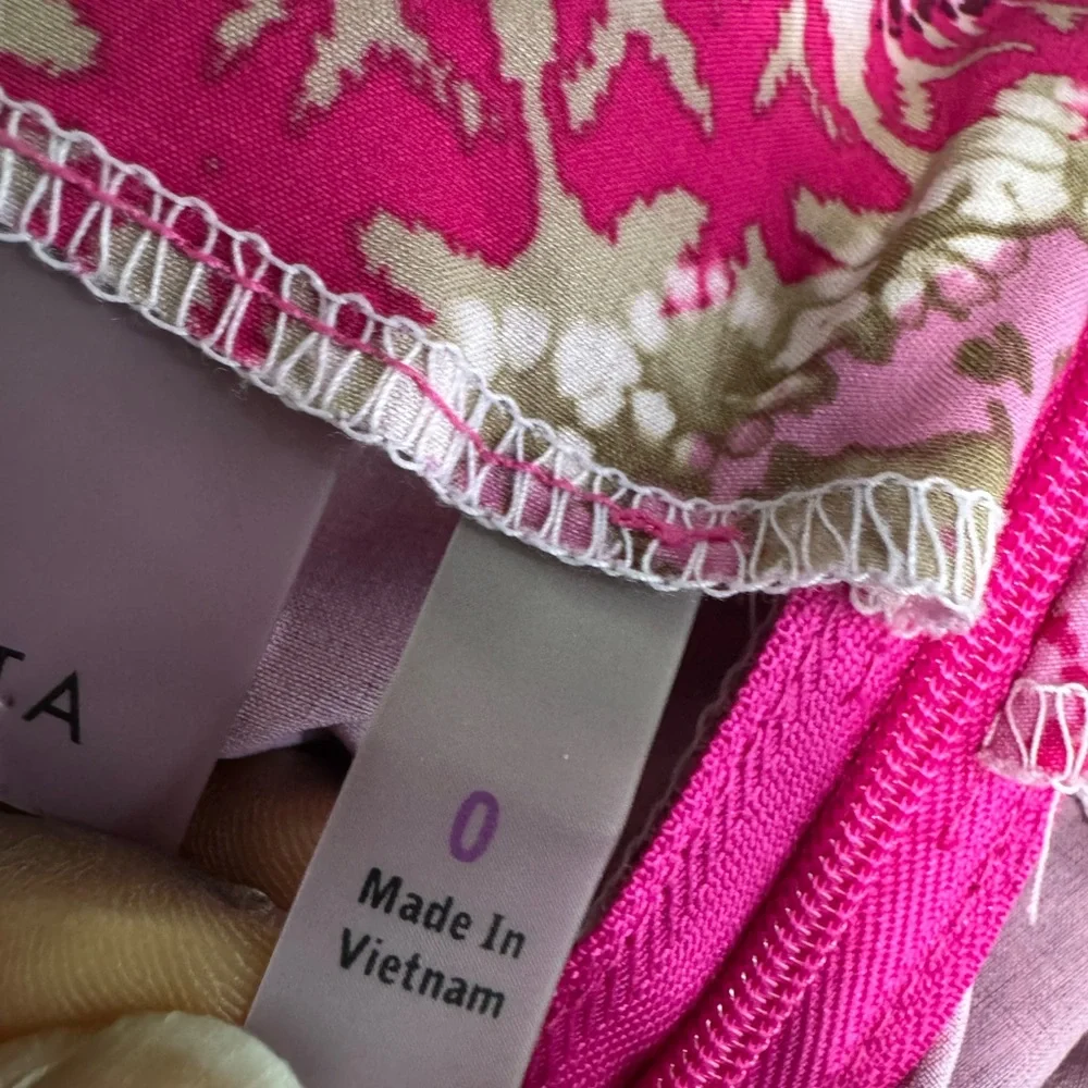 Athleta Pink Patterned Halter Neck Dress